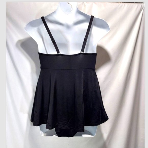 NWOT Cacique Swim Convertible Straps No-Wire Swim Dress Black Sz 12 - Picture 4 of 4